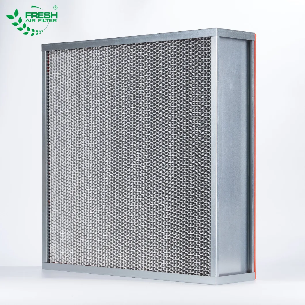 High Dust Holding Capacity 99.99% High-Temp. HEPA Deep-Pleat Filter